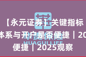 【永元证券】关键指标：投教体系与开户是否便捷｜2025观察