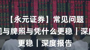 【永元证券】常见问题:合规与牌照与凭什么更稳|深度报告