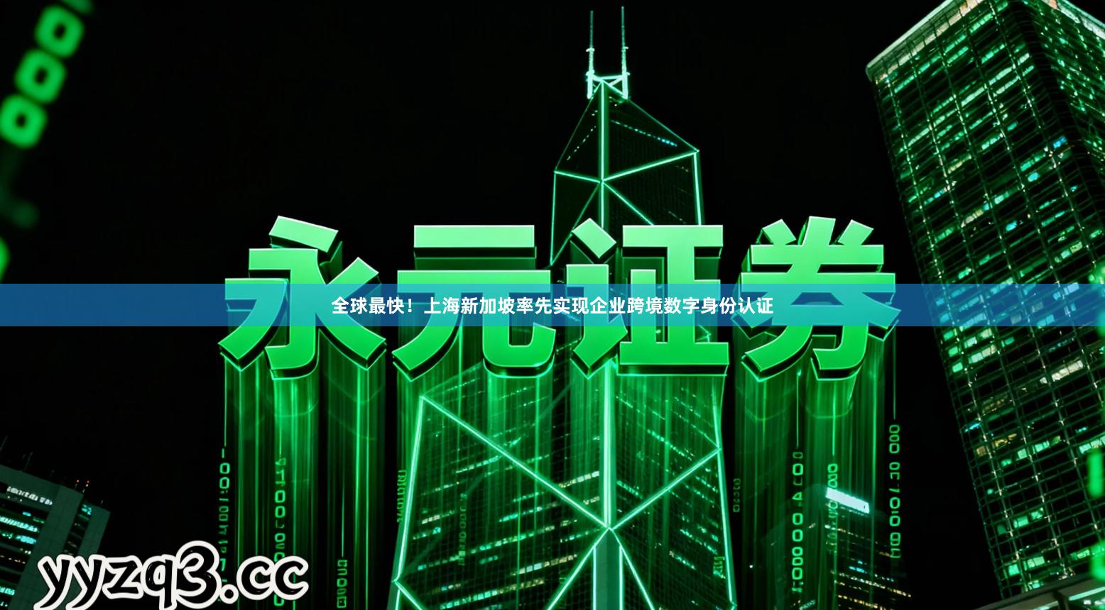 全球最快！上海新加坡率先实现企业跨境数字身份认证